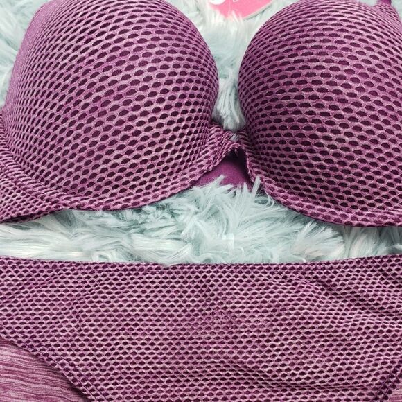 VS Purple Perfect Shape Demi Lined Bra & Hiphugger - Picture 3 of 4
